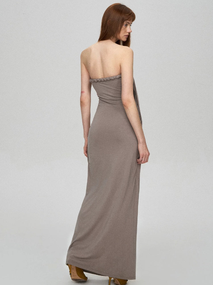 Lyocell Sculpted Pleated Dress