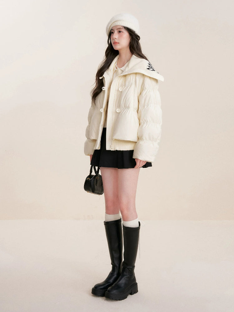 Jacquard Collar Down Jacket