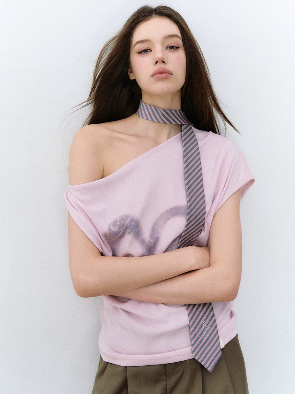Asymmetric Heart Logo T-Shirt