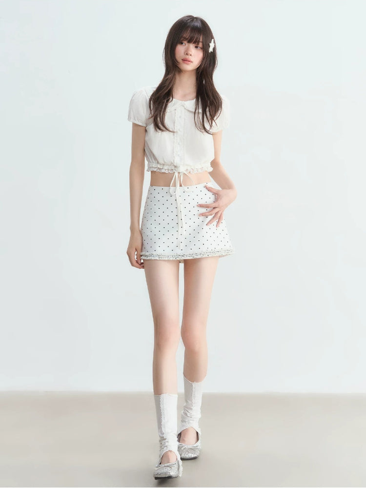 Doll Collar Lace Blouse