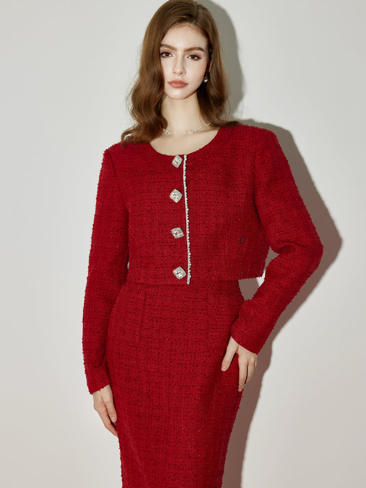 Bowknot Off-Shoulder Maxi Dress & Jacket Set