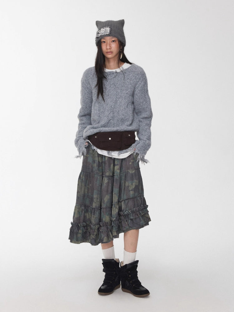 Cable Wool Brushed Sweater