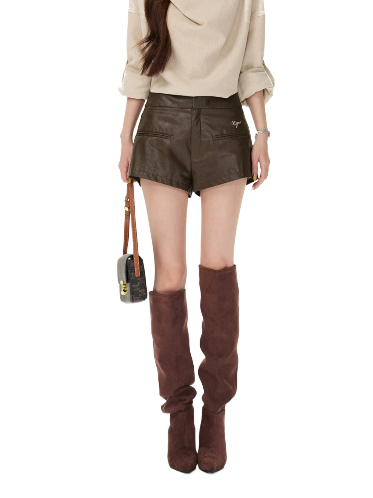 PU Leather Shorts