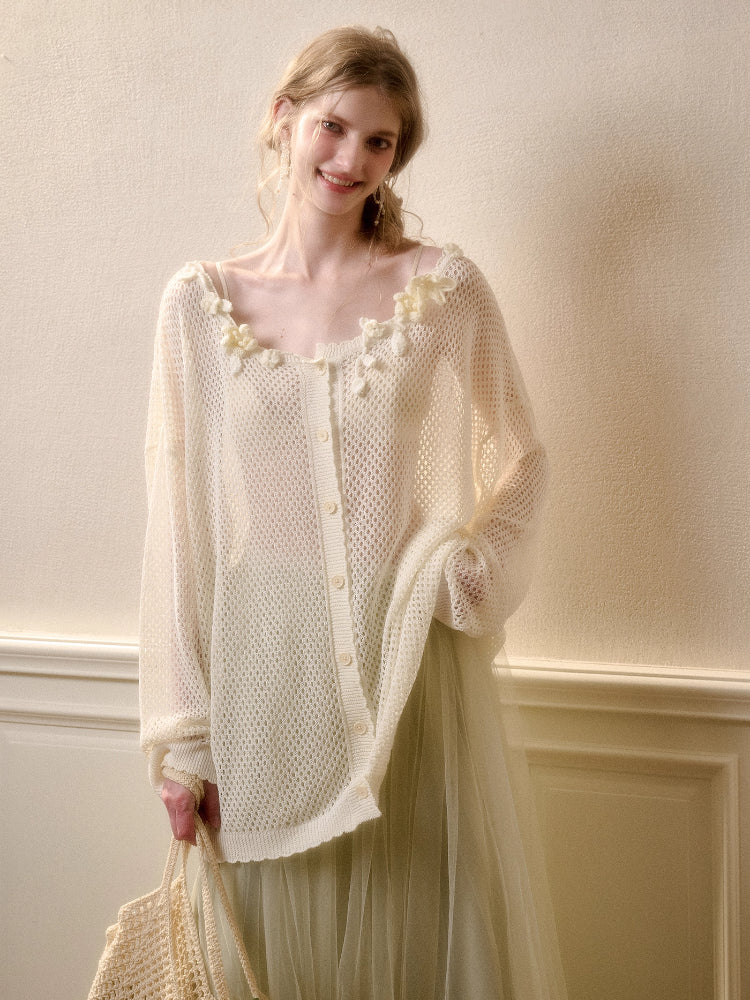 Cool Ice Silk Retro Knit Top