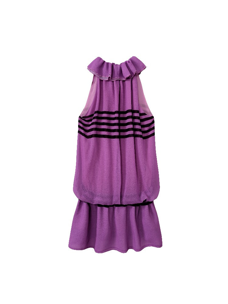 Drawstring Chiffon Dress