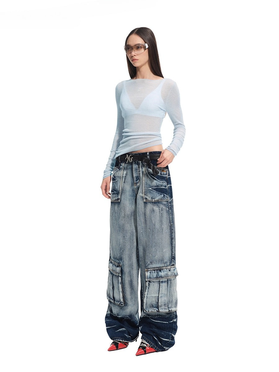 Volcano Cargo Wide-Leg Jeans