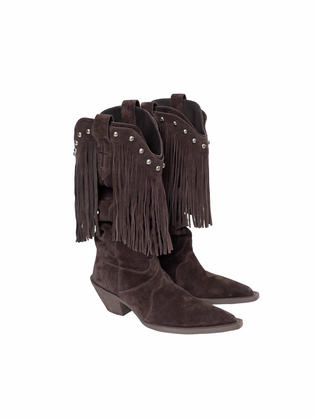 V-Cut Pointed Western Boots