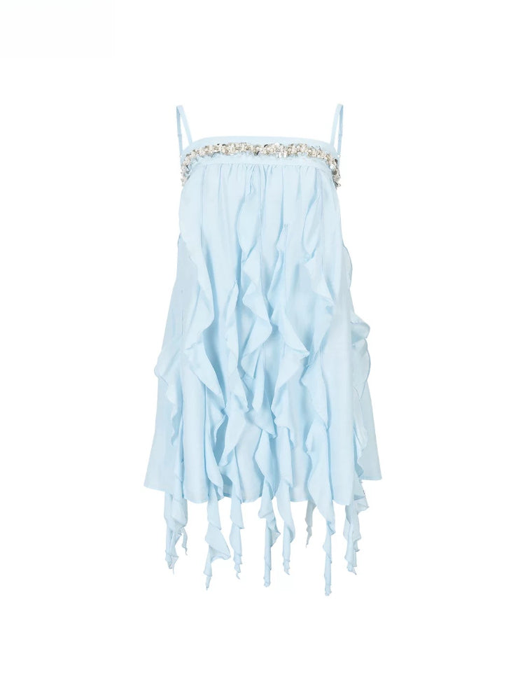 Beaded Acetate Slip Dress