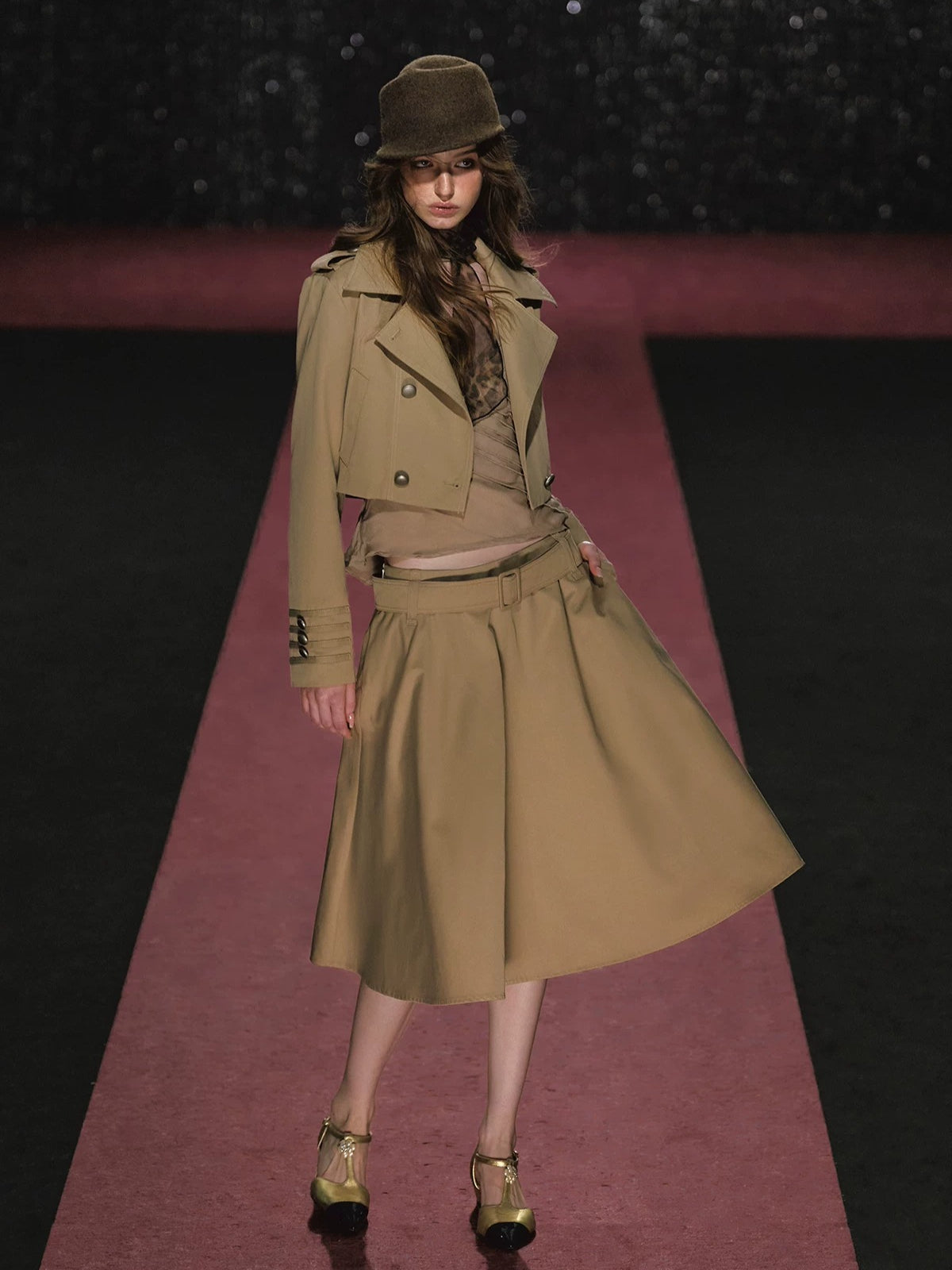 Napoleon Trench & Skirt Two Piece Set
