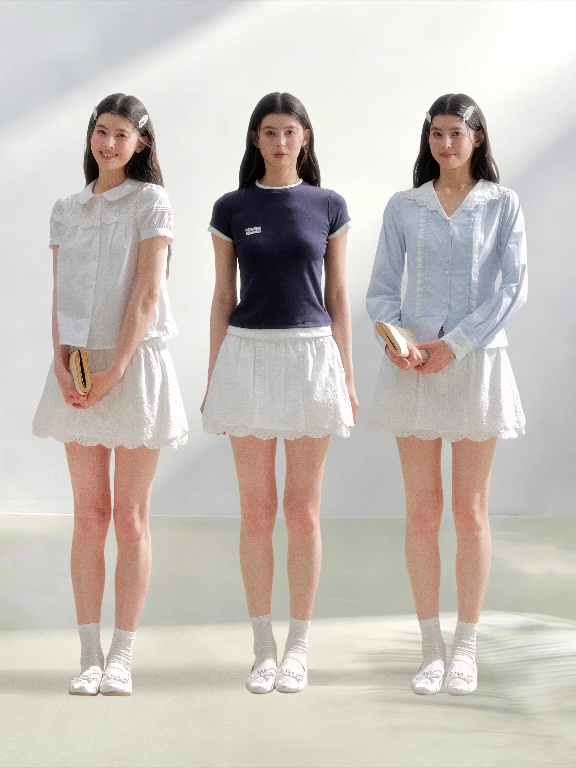 Embroidered Cotton A-Line Skirt