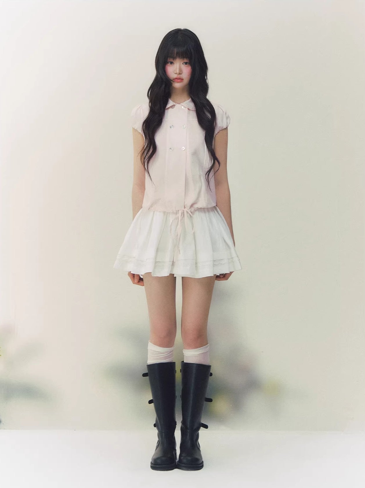 Pink Blush Double Button Shirt
