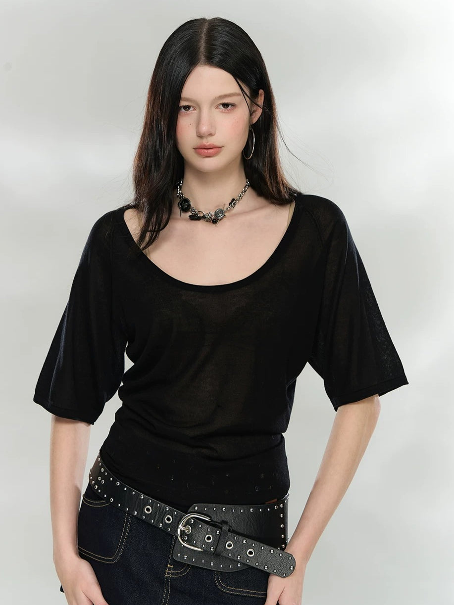 Lyocell U-Neck Top
