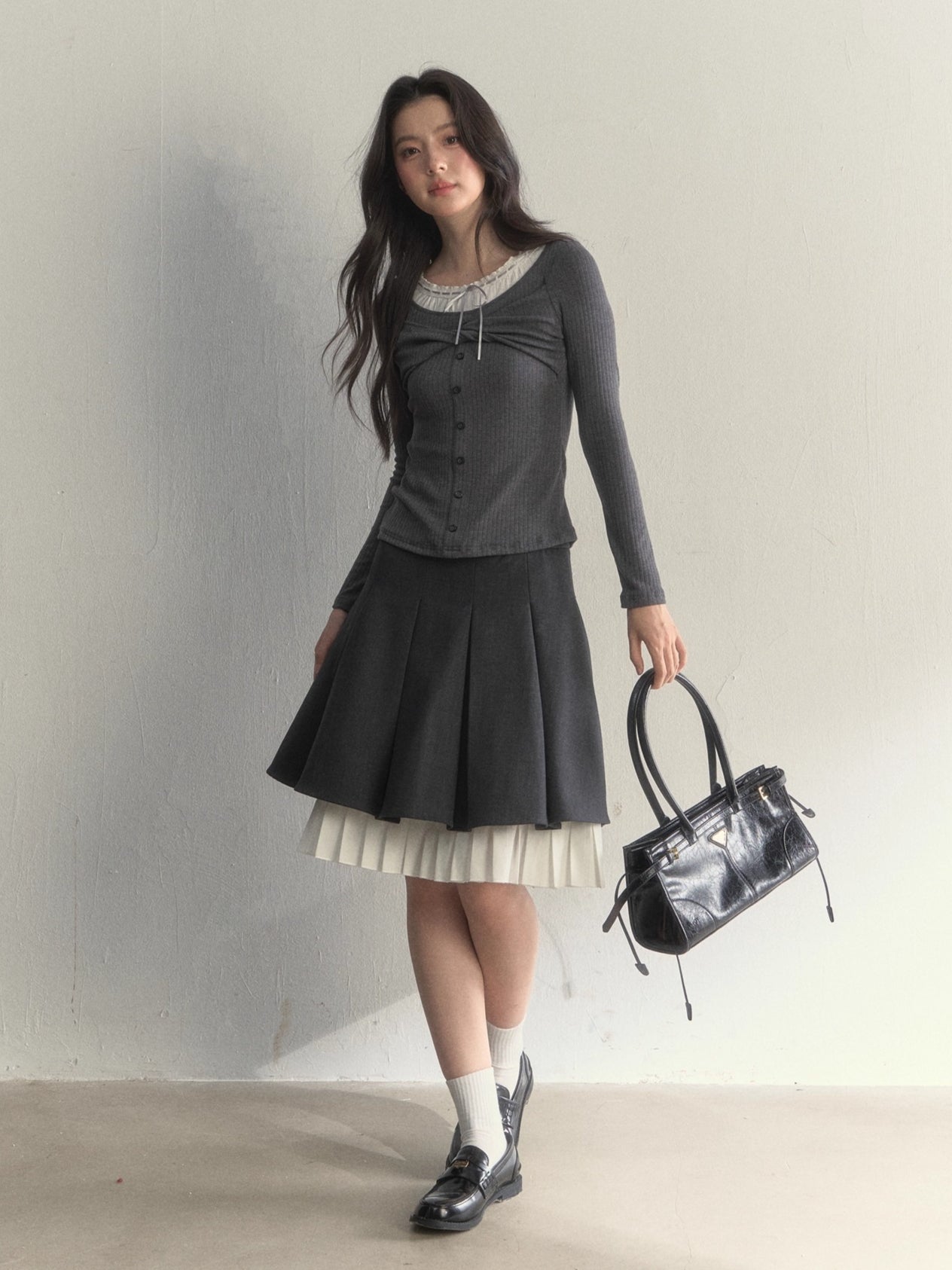 Bowknot Knit T-Shirt