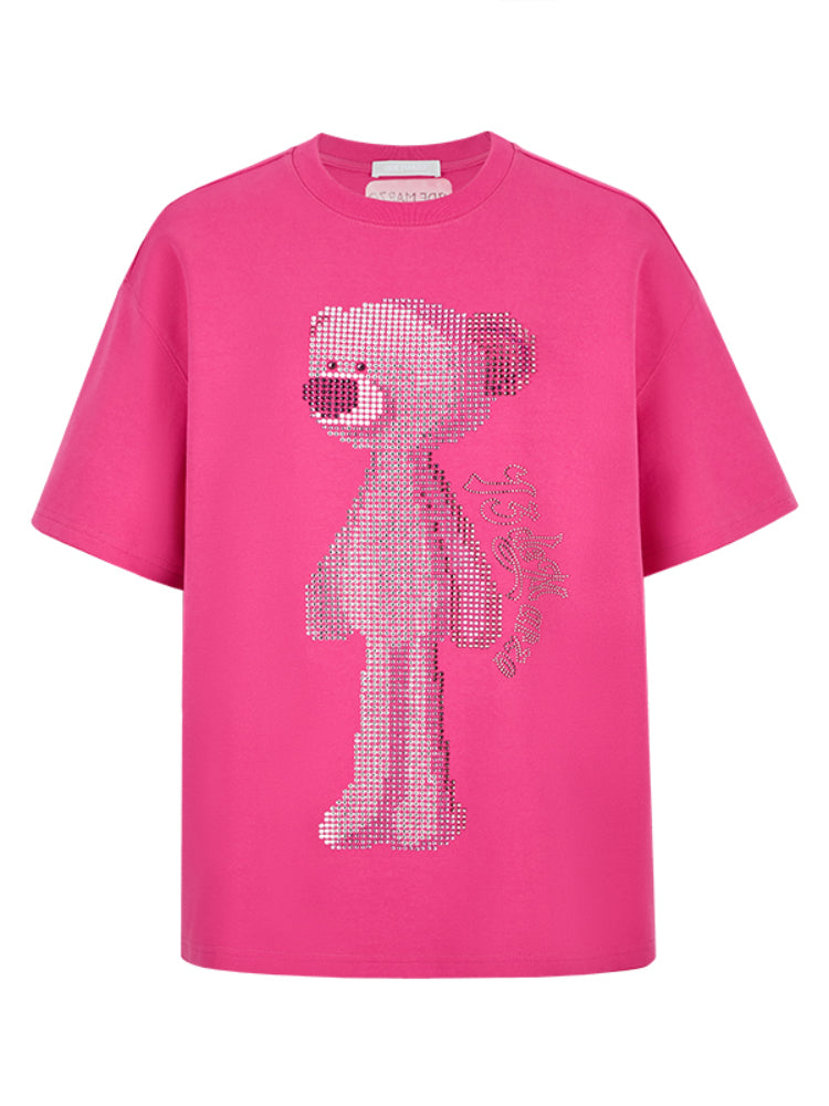 Doll Imitation Diamond Short-sleeve T-shirt