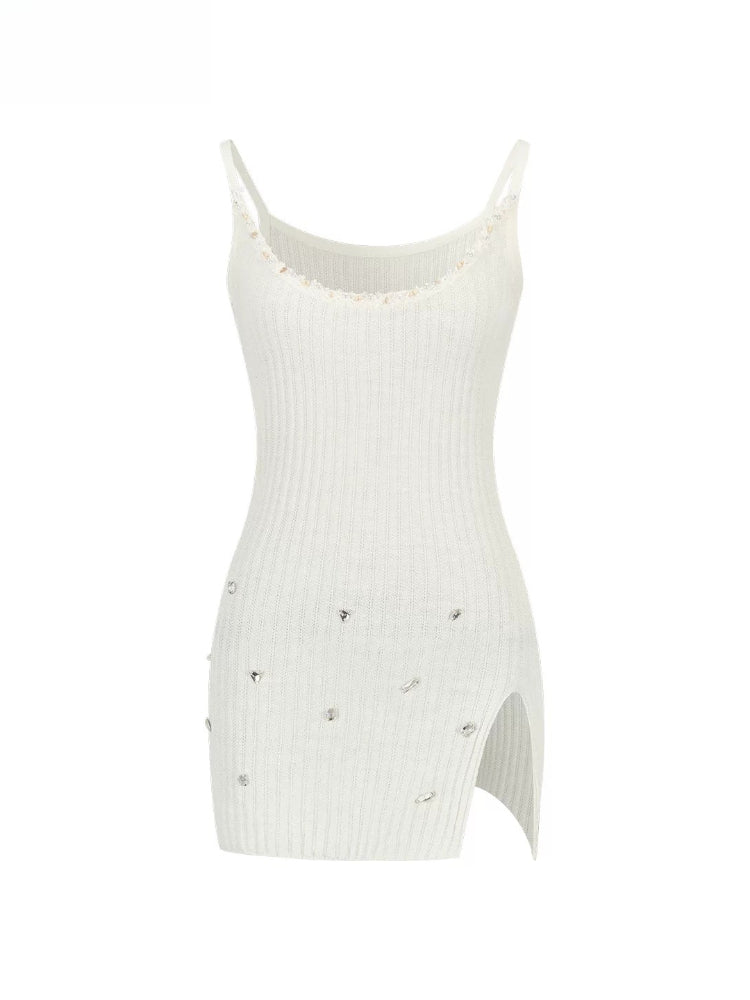 Rhinestone Slit Cami Top