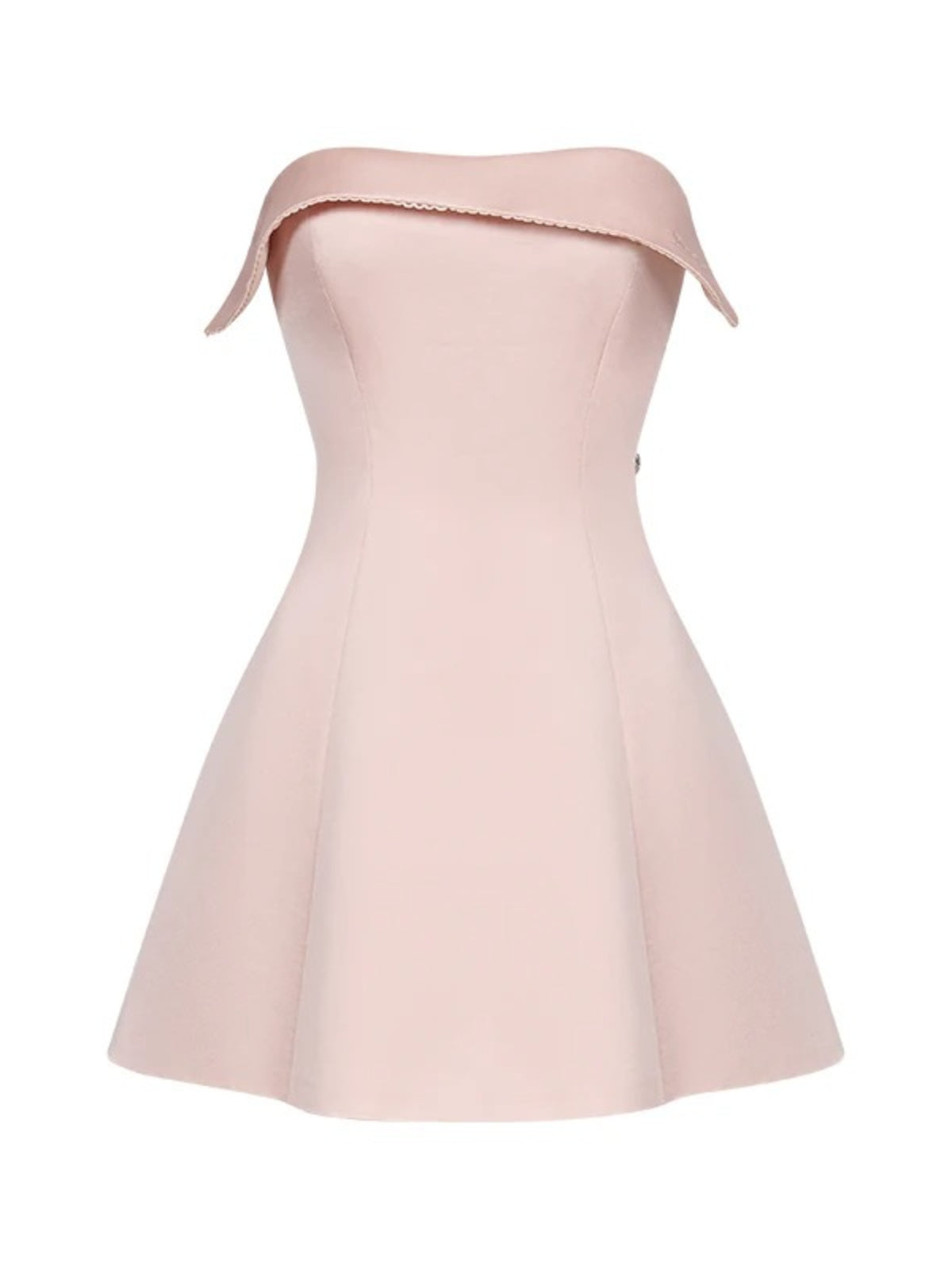 Collar Layered Tulle Mini Dress