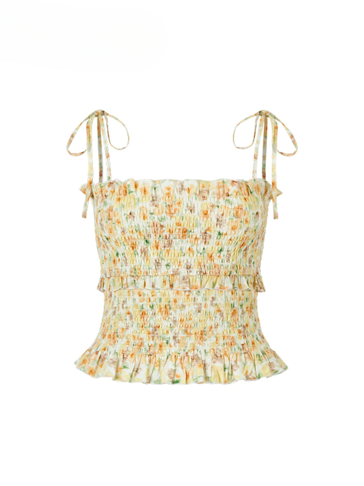 Ruffled Lace Cami Top