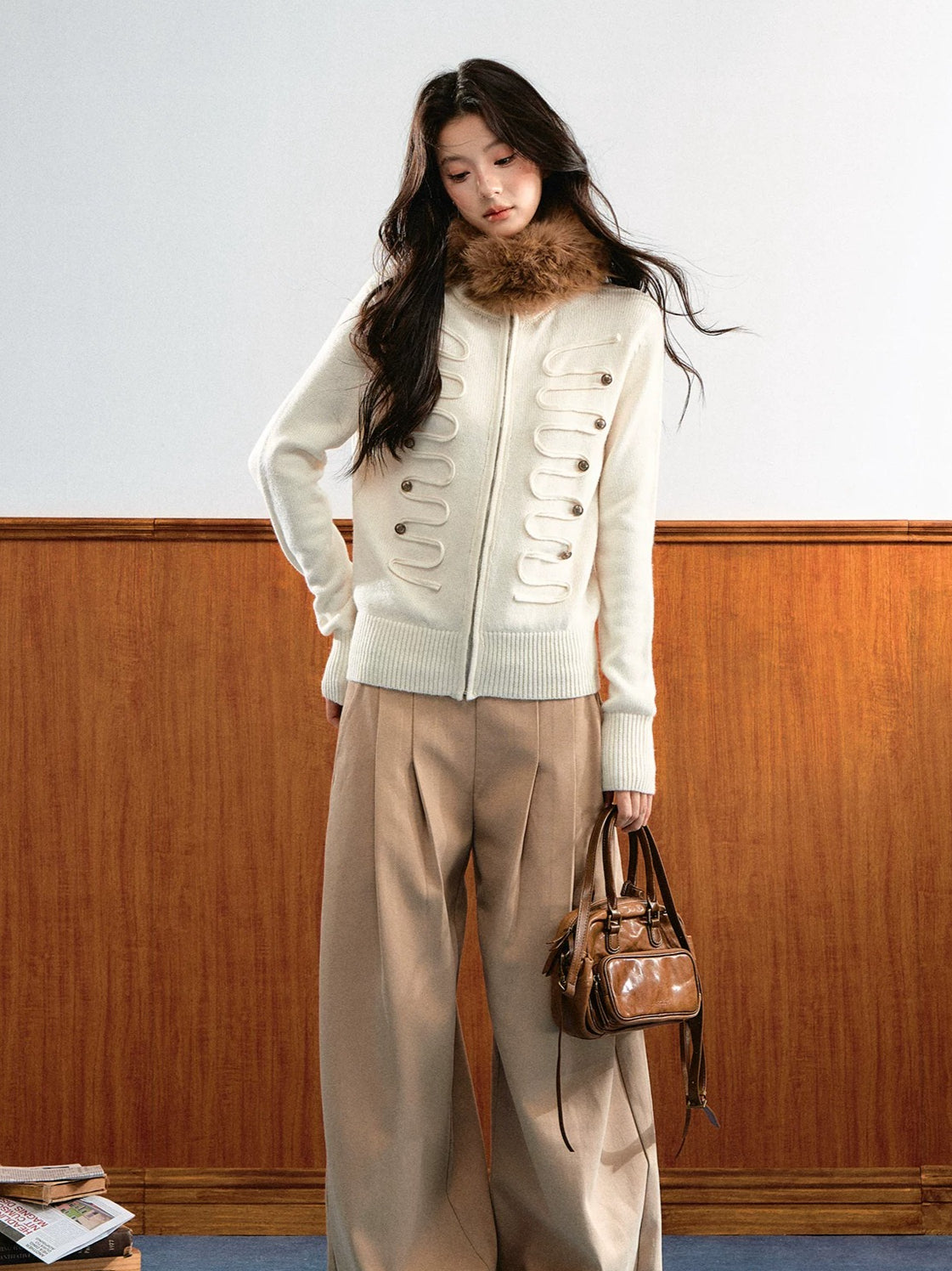 Napoleon Fur Collar Sweater