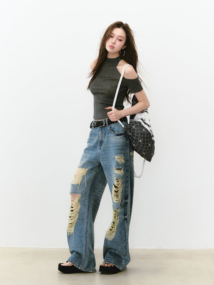 Reversible Strap Thin Knit Bustier Vest