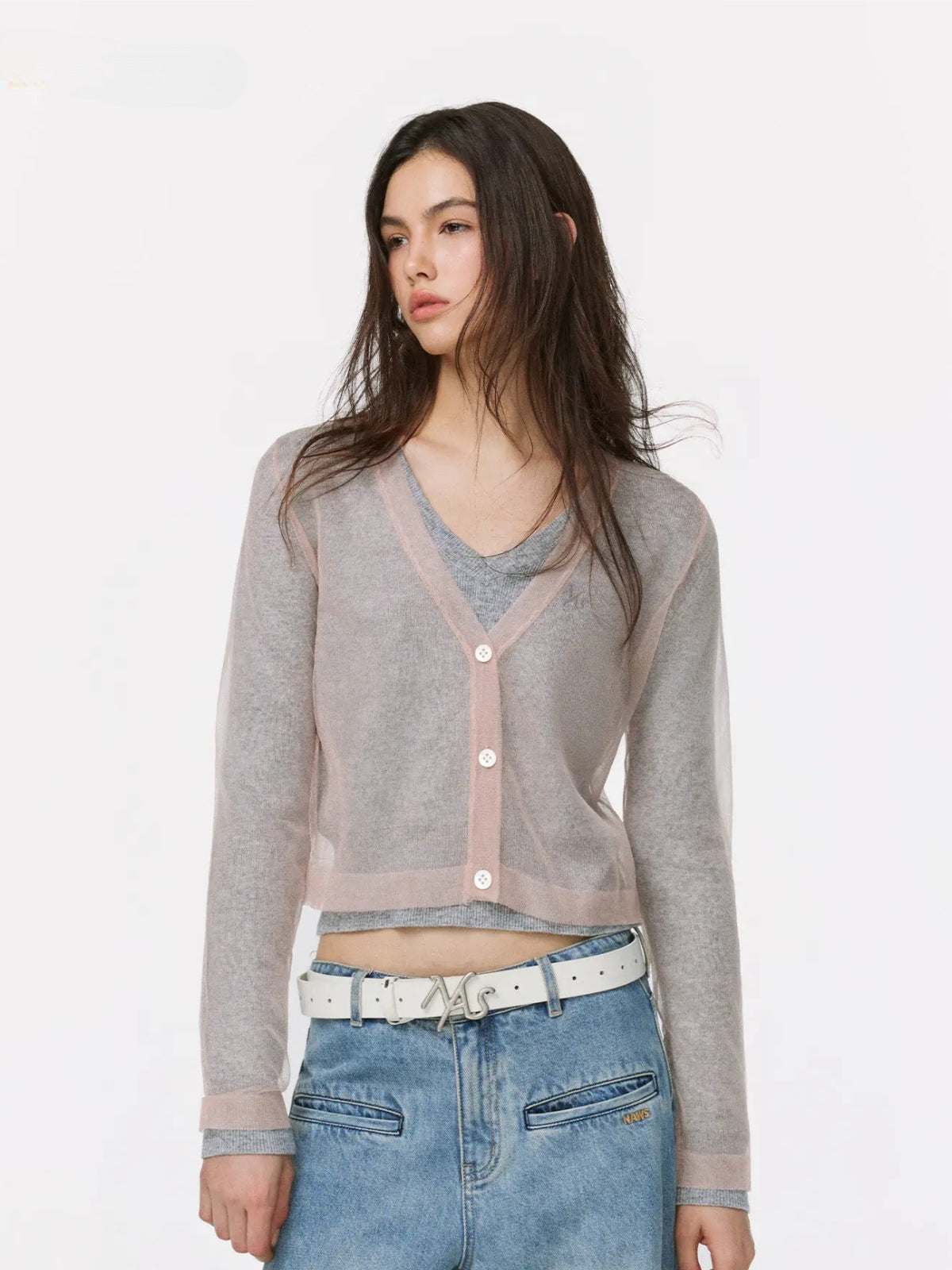 Layered Wool Blend Cardigan Set