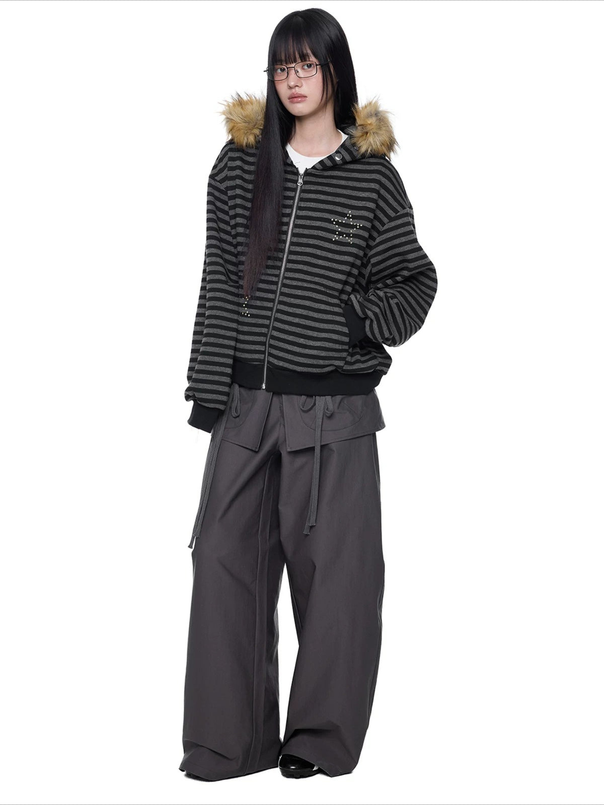 Drawstring Wide Leg Pants