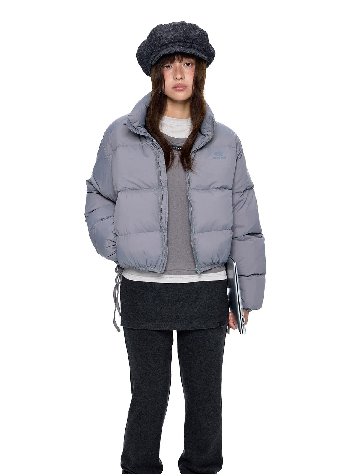 Maillard Cropped Down Puffer Jacket