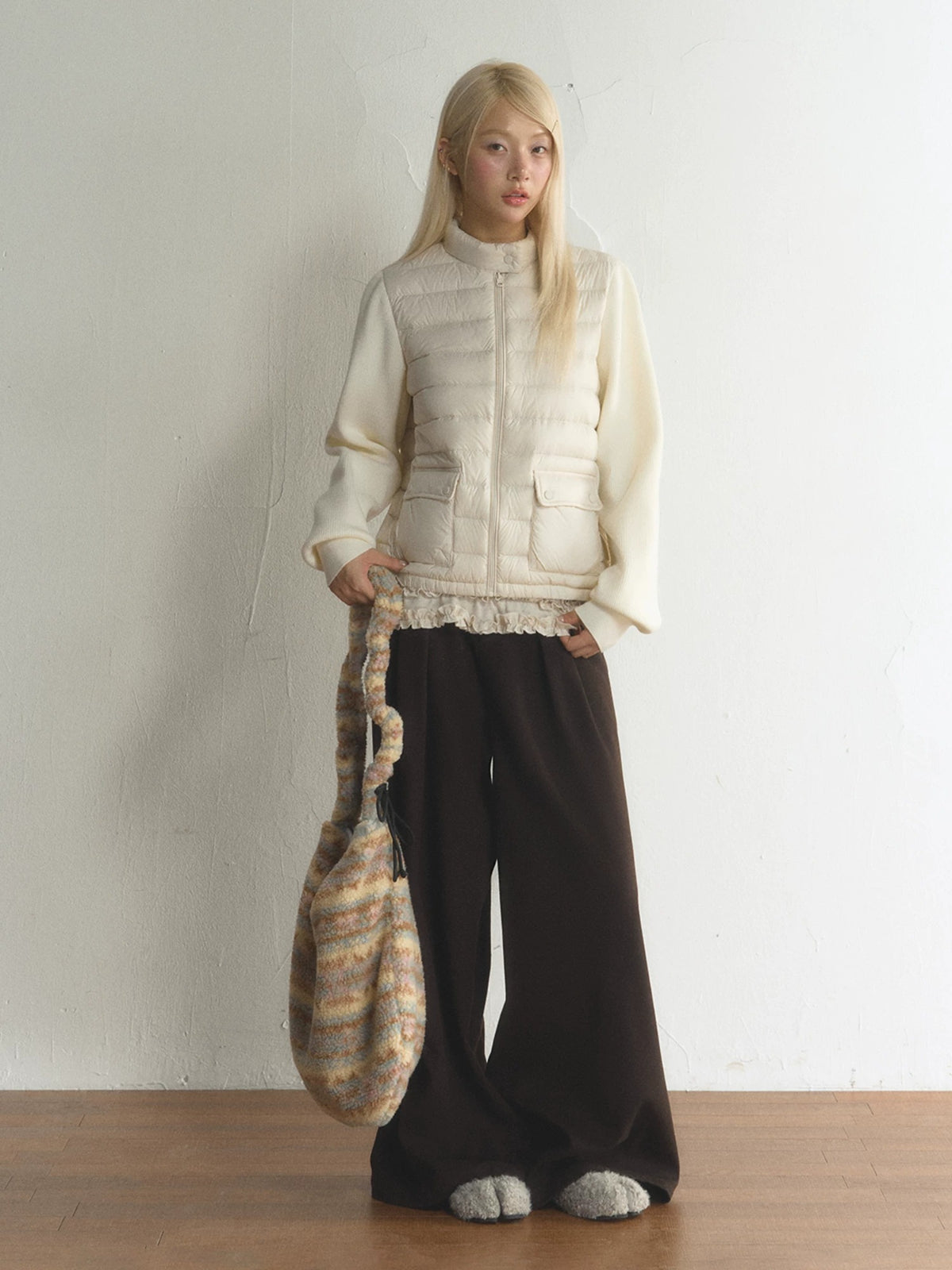 Vintage Belted Pleated Wide-Leg Pants