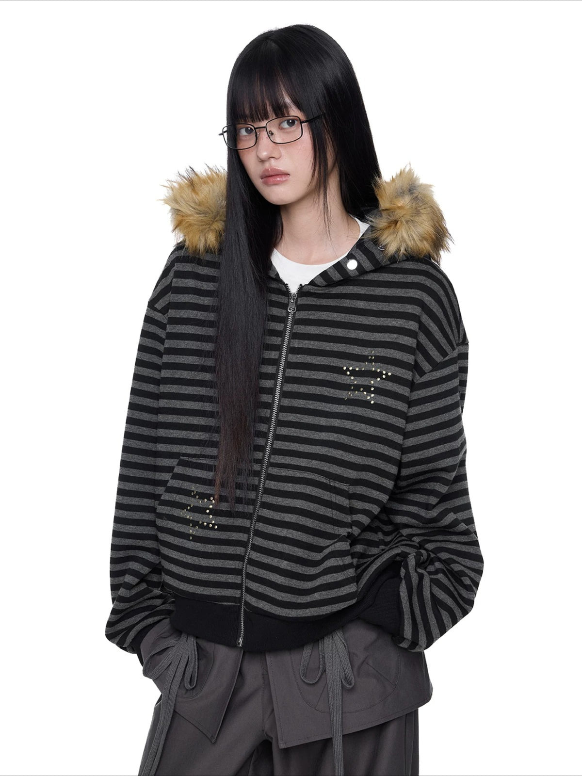 Devil Ear Stripe Hoodie