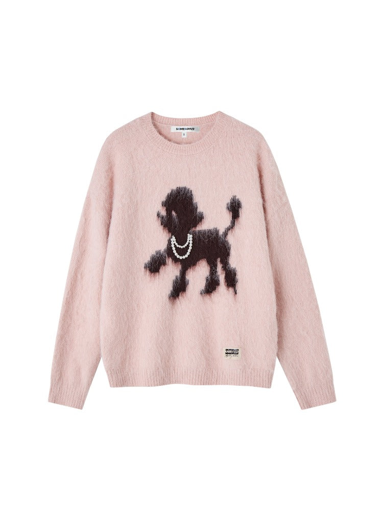 Playful-puppy Crewneck Sweater