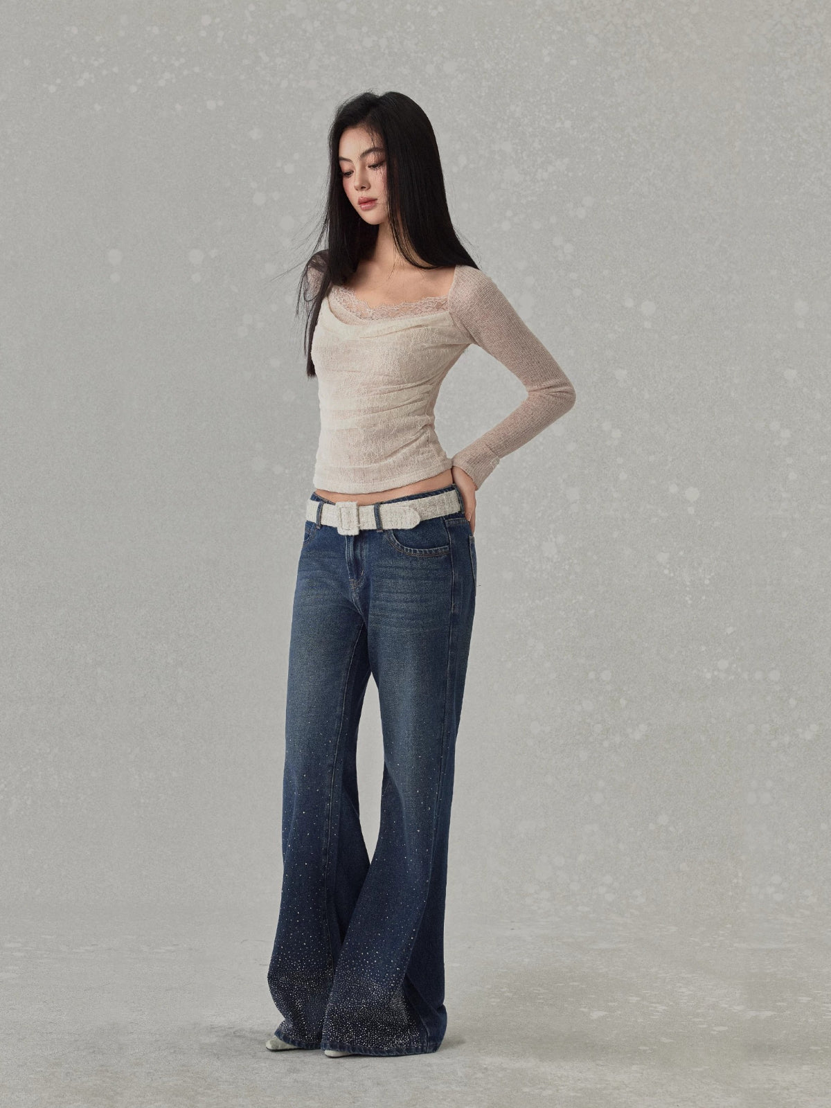 Lace Cowl Neck Top