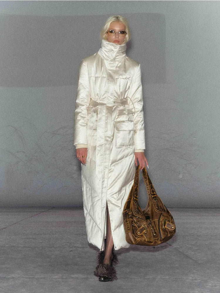 Belted Long Down Jacket