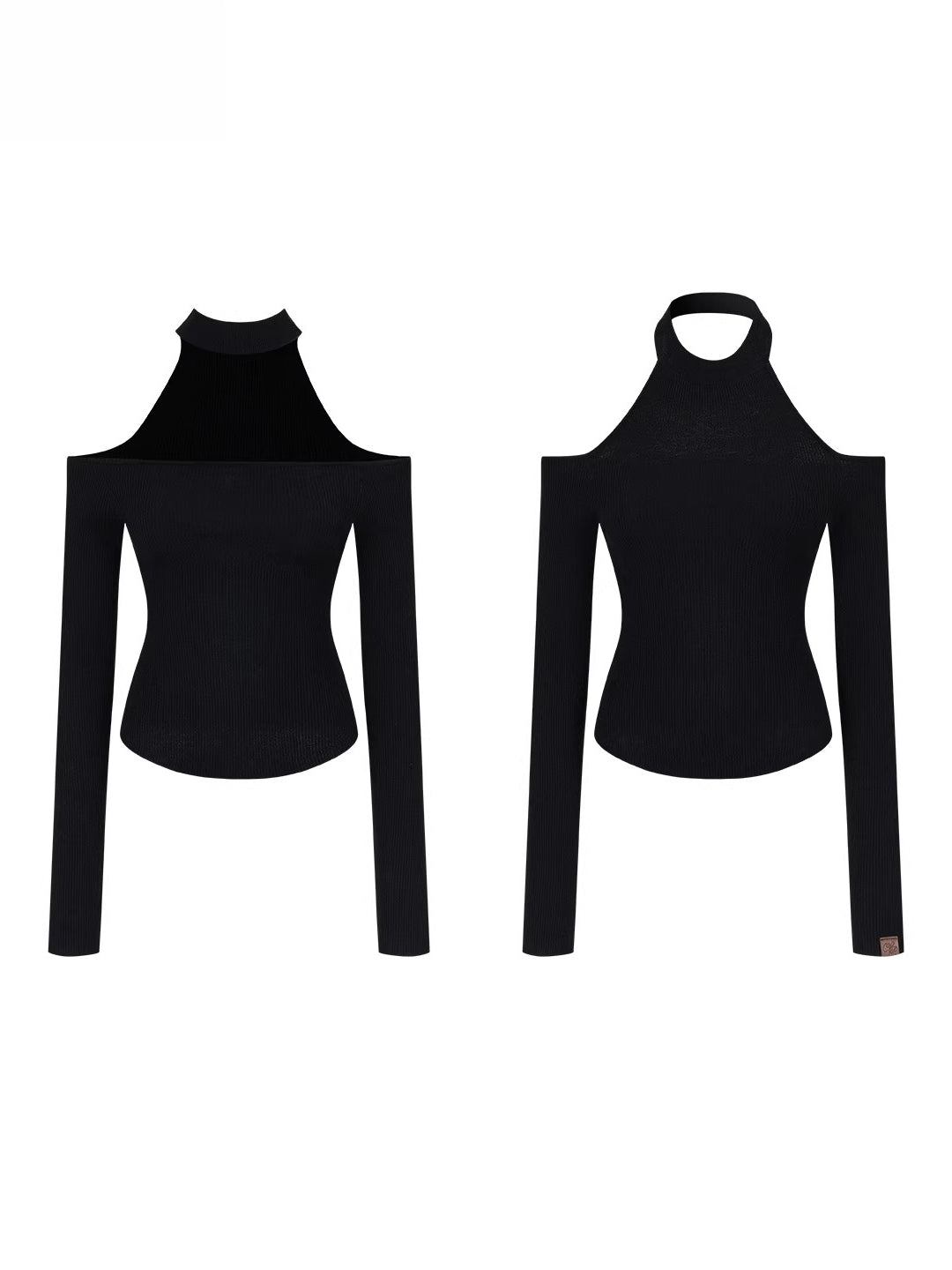 Rib Knit Off-Shoulder Two-Way Top