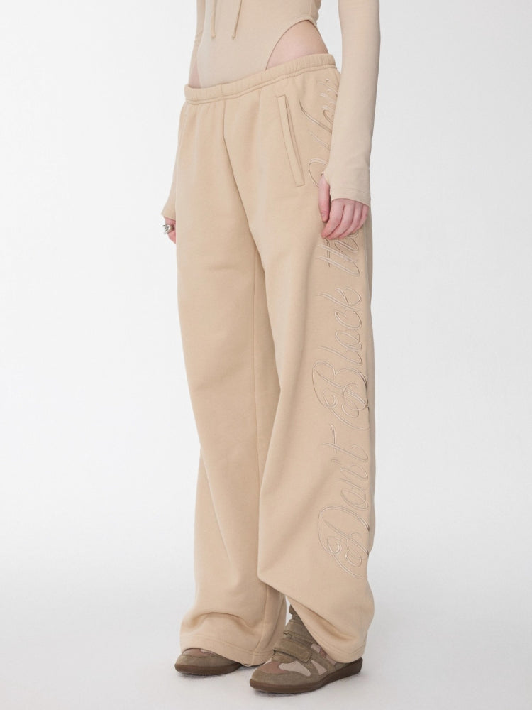 Script Embroidery Hoodie Sweat Set