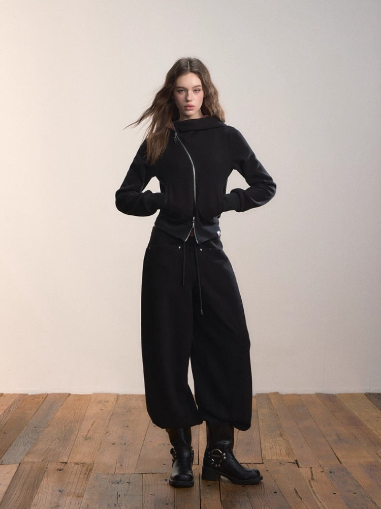 Contrast Waistband Pocket Casual Pants