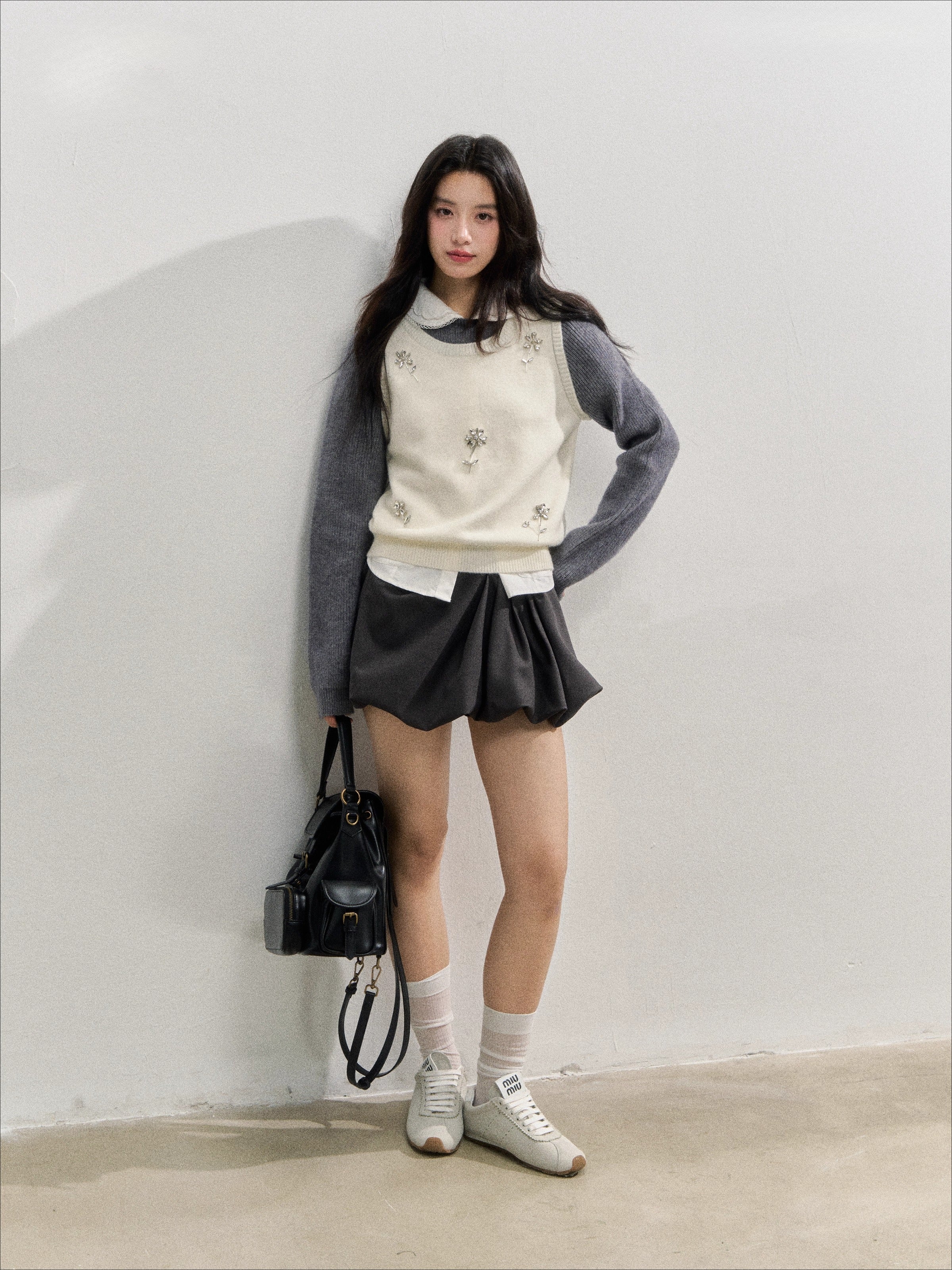 Embellished Knit Layered Knit