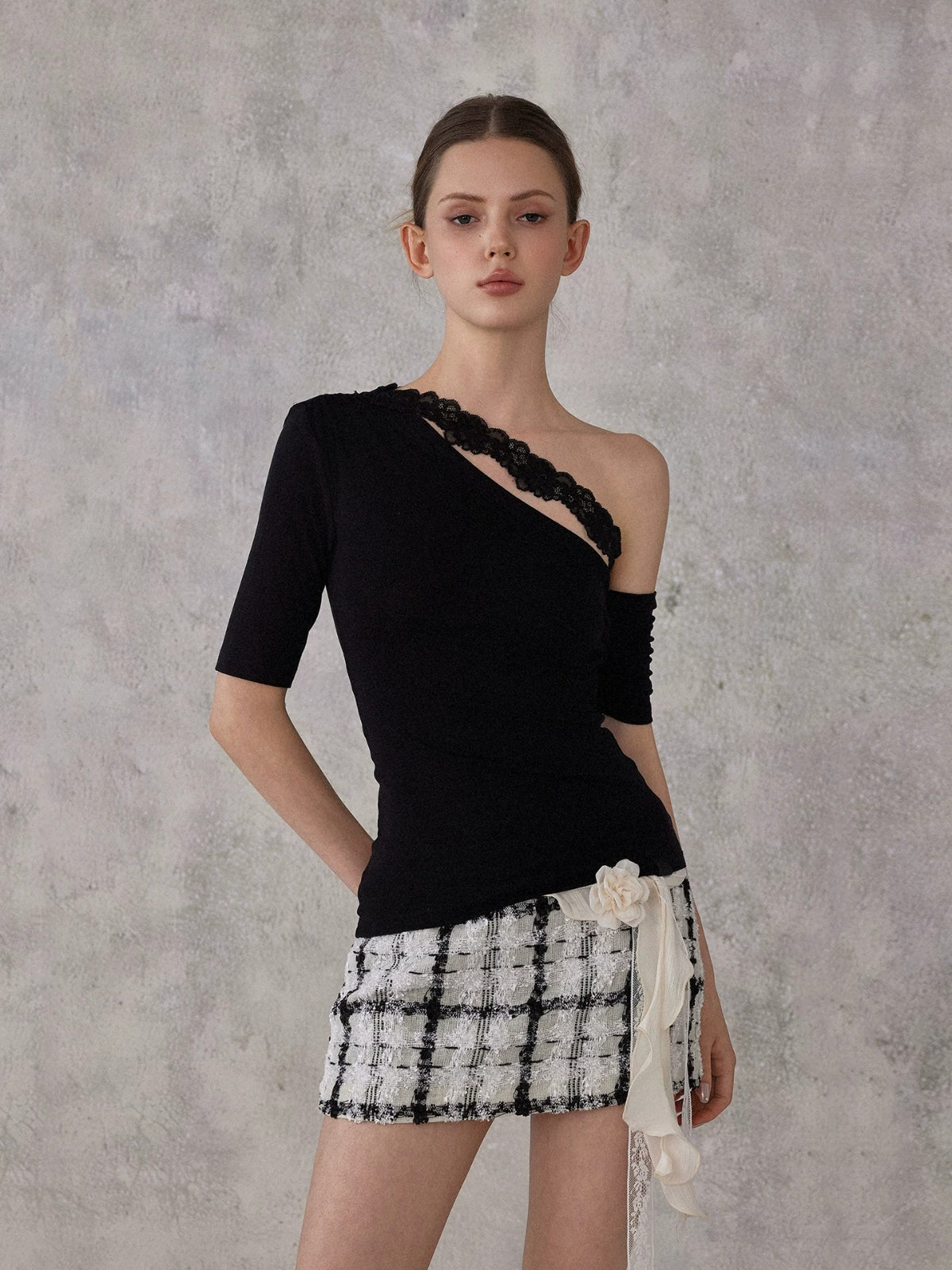Lace Strap Tencel Top