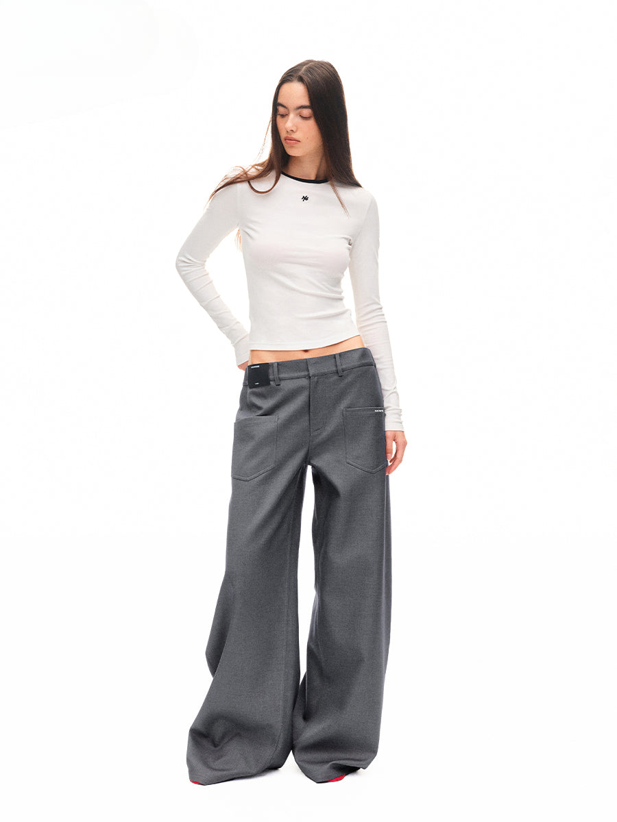 Modern Contrast-trim Regular-shoulder T-shirt