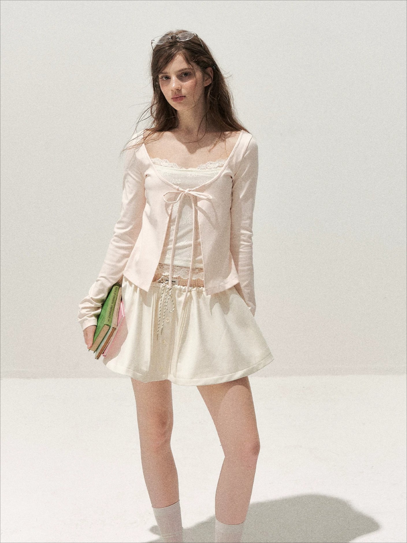 Lace Layered Tie Top