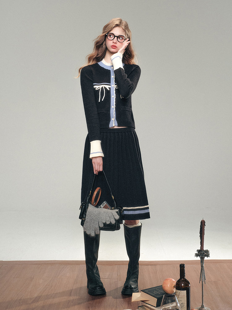 Academy Knit Sweater Cardigan Set