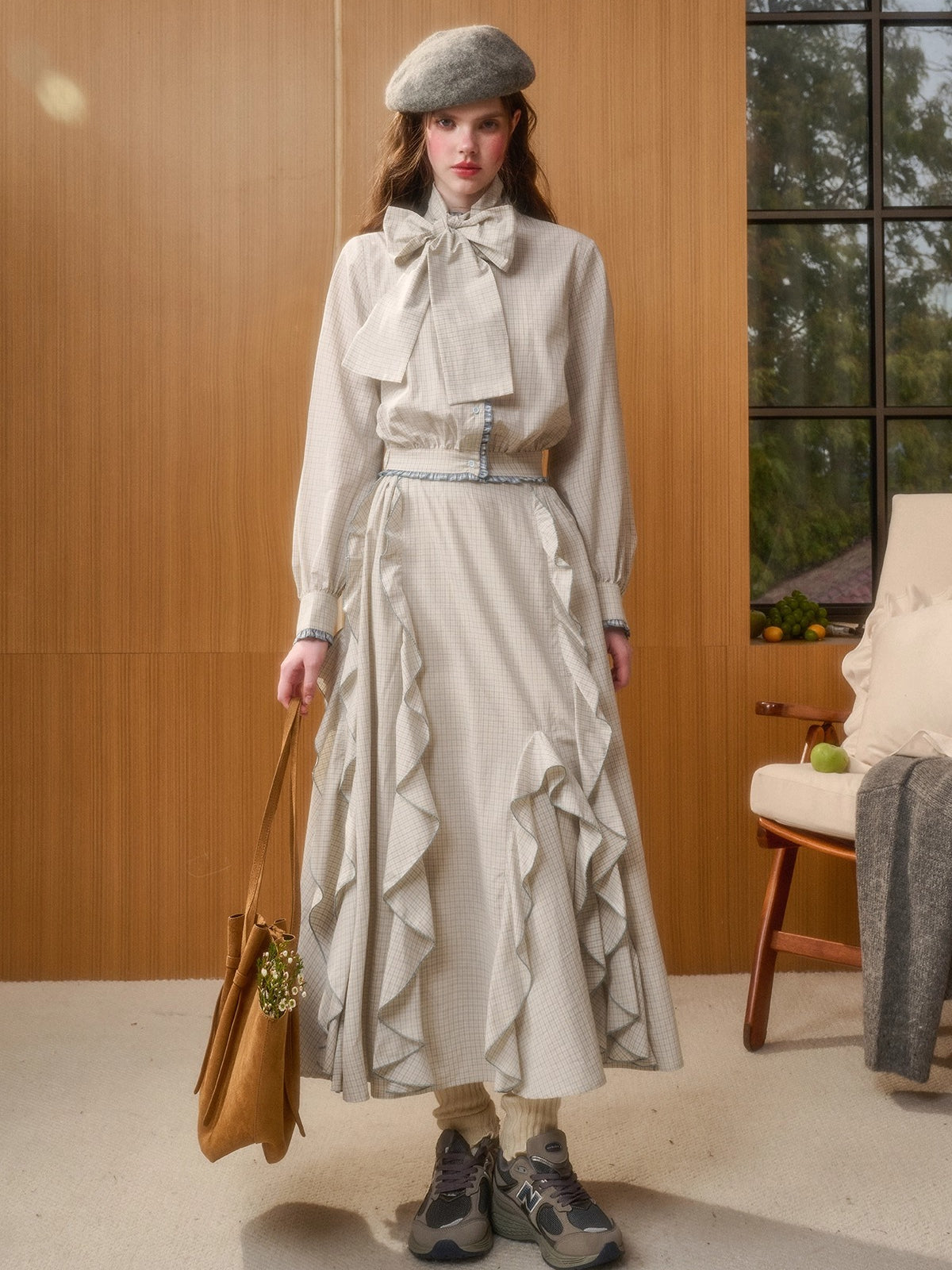 Organic Cotton Gingham Shirt Set