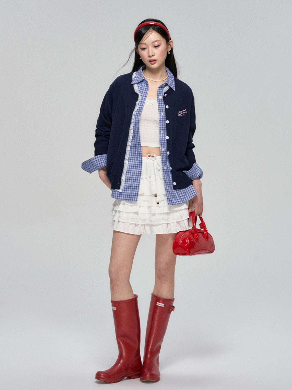 Rose Embroidery Knit Cardigan