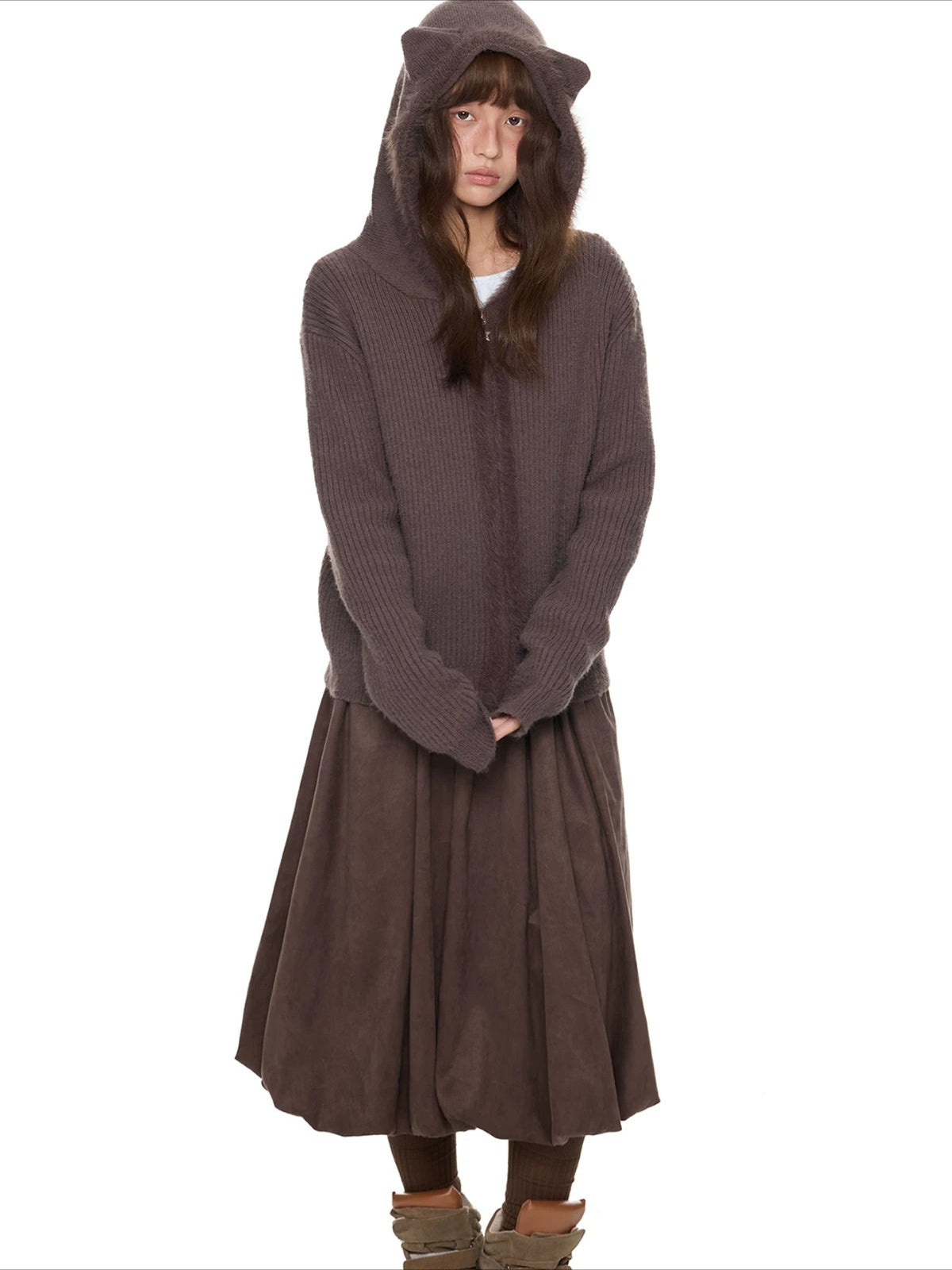 Bear Ear Knit Cardigan