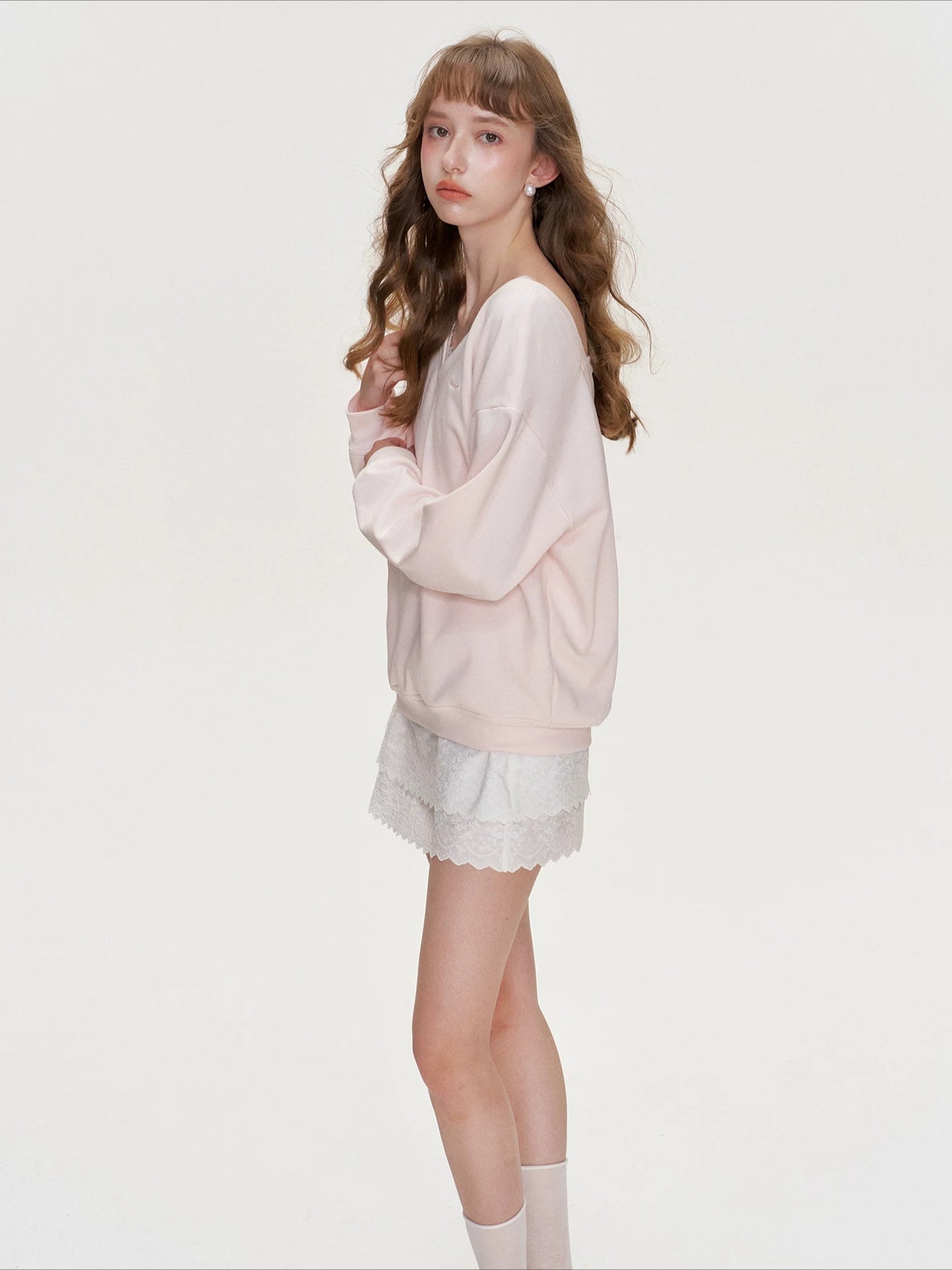 Lace Bow Sweatshirt
