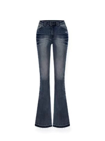 +5CM N1 Washed Skinny Bootcut Jeans