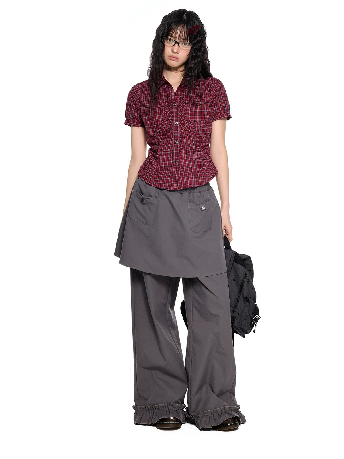 Ruched Puff Sleeve Shirt