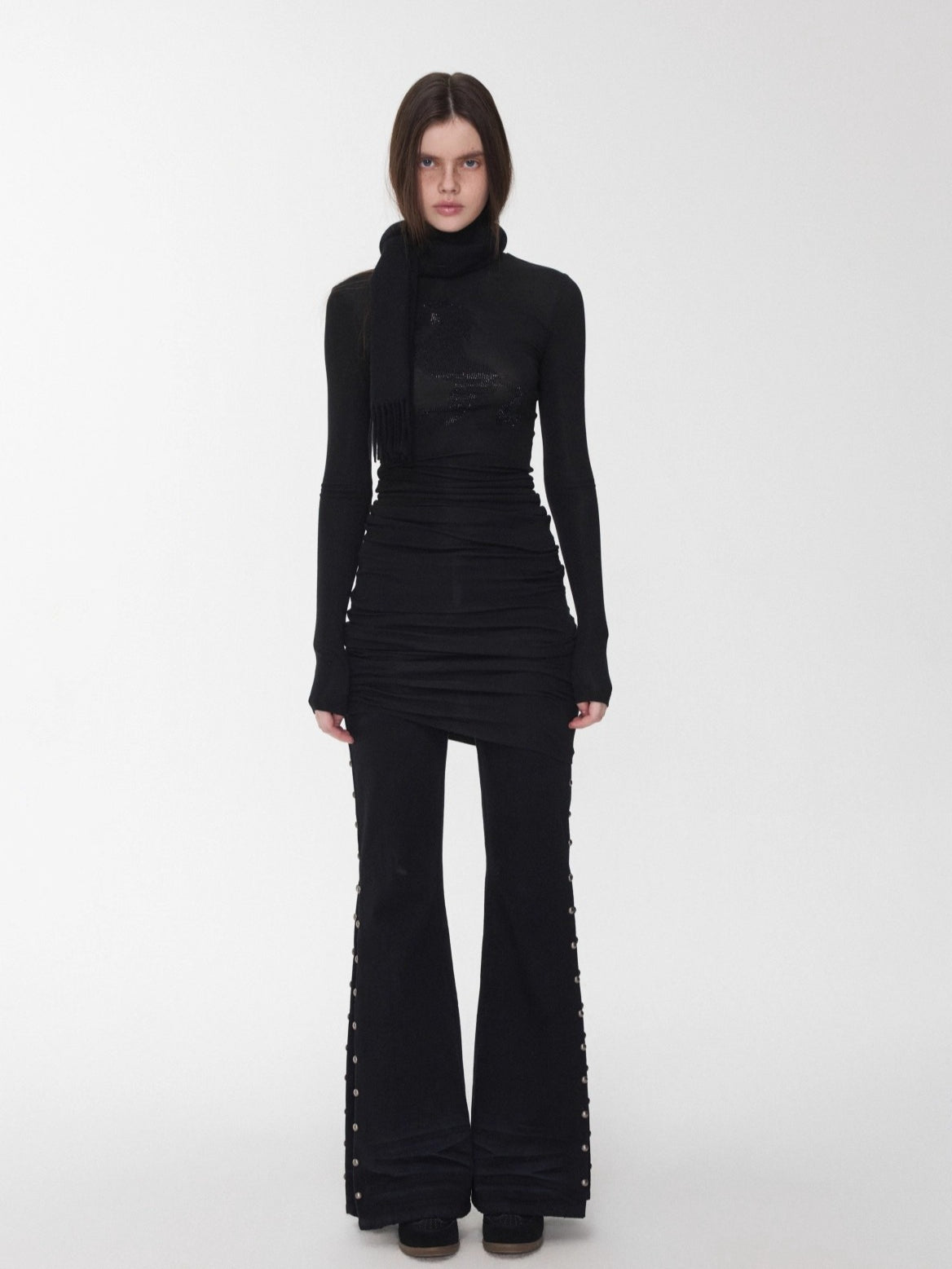 Crystal-Embellished Turtleneck