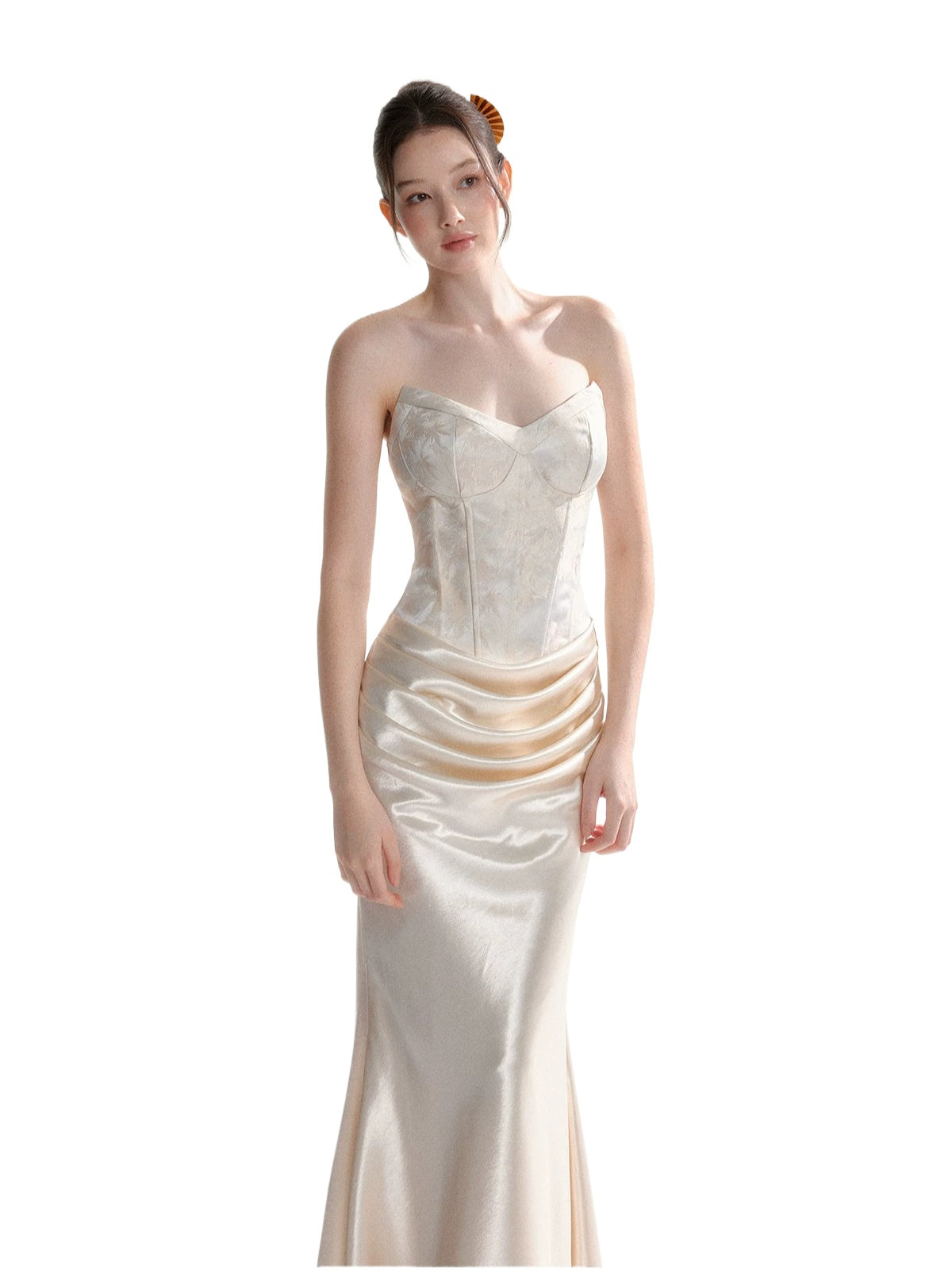 Jacquard Satin Corset Dress