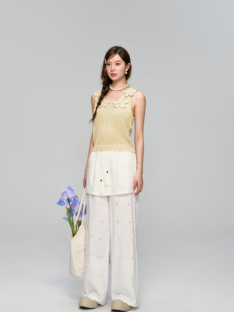 Flower Crochet Hollow-Out Camisole