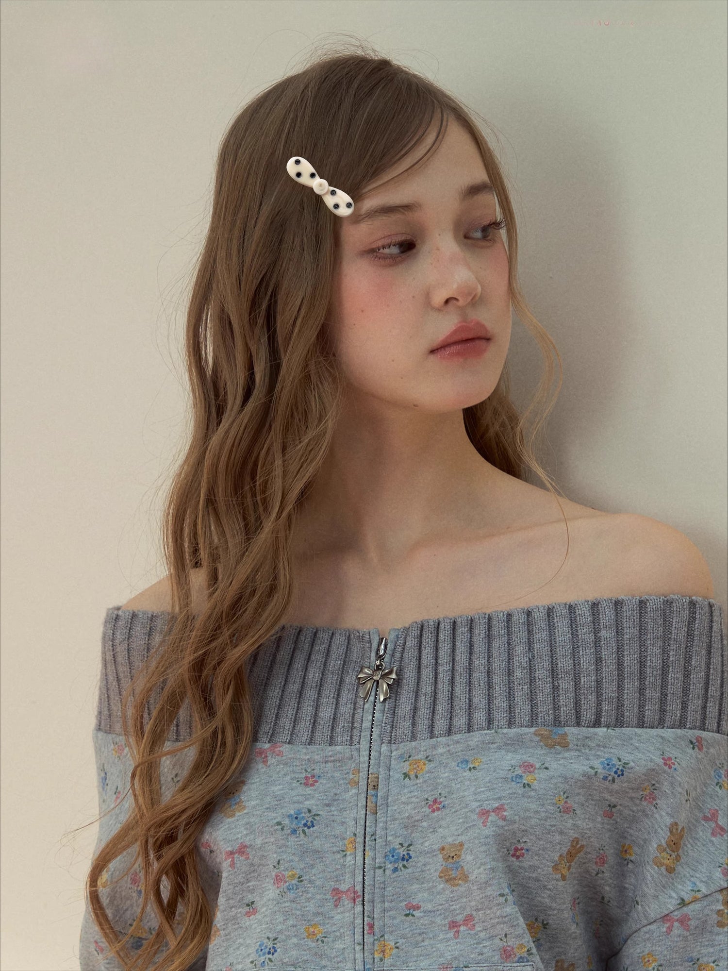 Polka-Dot Bow Hair Clip