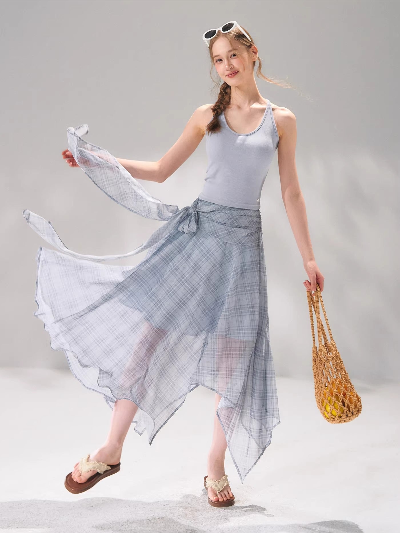 Striped Lace Shirt Set